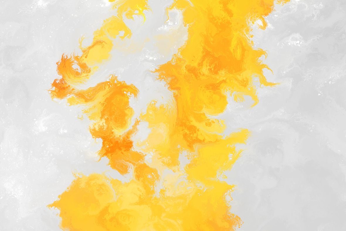 Generative art showing swirls of yellow against a grey background.